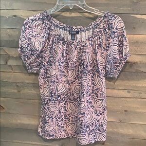 Chaps Peasant Top LIKE NEW